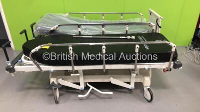 2 x Huntleigh Lifeguard Patient Trolleys with Mattresses (Hydraulics Tested Working)