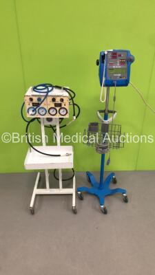 1 x GE DInamap Pro 400V2 Vital Signs Monitor on Stand (Powers Up) and 1 x Anetic Aid APT MK 3 Tourniquet with Hoses - 2