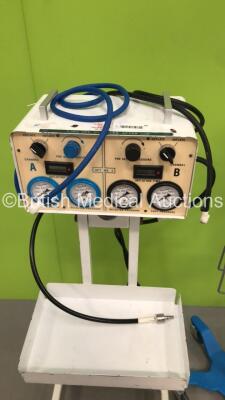 1 x GE DInamap Pro 400V2 Vital Signs Monitor on Stand (Powers Up) and 1 x Anetic Aid APT MK 3 Tourniquet with Hoses - 4