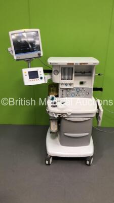 Datex-Ohmeda Aespire Anaesthesia Machine with Datex-Ohmeda 7100 Ventilator Software Version 2.0 with Datex-Ohmeda Carescape B650 Monitor with E-CAiO Gas Module with D-Fend Water Trap, Bellows, Absorber and Hoses (Powers Up) *S/N AMX11370517WA / FS0205195