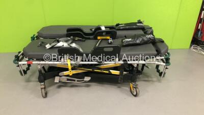 2 x Ferno Pegasus Hydraulic Ambulance Stretchers with Mattresses (Hydraulics Tested Working)