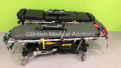 2 x Ferno Pegasus Hydraulic Ambulance Stretchers with Mattresses (Hydraulics Tested Working)