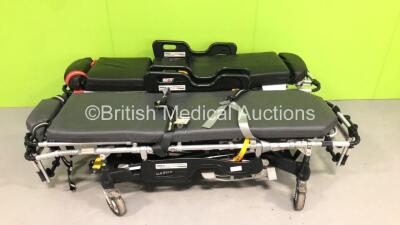 2 x Ferno Pegasus Hydraulic Ambulance Stretchers with Mattresses (Hydraulics Tested Working)