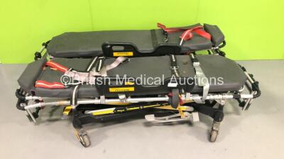 2 x Ferno Pegasus Hydraulic Ambulance Stretchers with Mattresses (Hydraulics Tested Working)