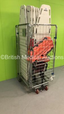 Mixed Cage of Ambulance Equipment Including 14 x Spinal Boards,Ferno Frac-Immobilisers and 1 x Ferno Evac Chair (Cage Not Included) - 3