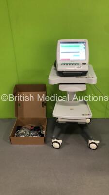 Edan F9 Express Maternity /. Fetal Monitor on Stand with 3 x Transducers and Accessories (Powers Up) *S/N 560163-M17614090001* **Mfd 2017**