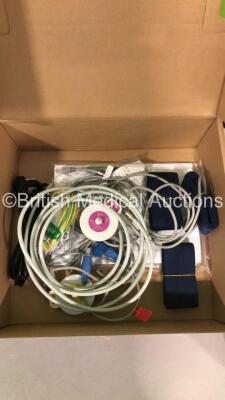 Edan F9 Express Maternity /. Fetal Monitor on Stand with 2 x Transducers and Accessories (Powers Up - Damage to Monitor Hinges - See Pictures) *S/N 560163-M16B12060004* **Mfd 2016** - 7