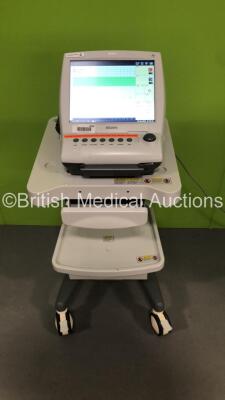 Edan F9 Express Maternity /. Fetal Monitor on Stand (Powers Up - Damage to Plastic Trim - See Pictures) *S/N 560163-M16204480001* **Mfd 2016*