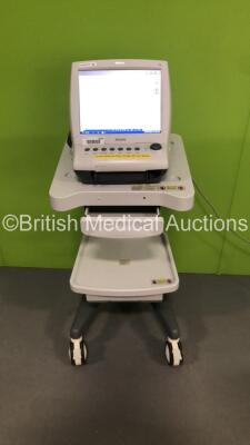 Edan F9 Express Maternity /. Fetal Monitor on Stand (Powers Up - Damage to Plastic Trim - See Pictures) *S/N 560163-M16C08130004* **Mfd 2016**