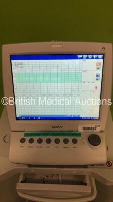 Edan F9 Express Maternity /. Fetal Monitor on Stand (Powers Up - Damage to Plastic Trim - See Pictures) *S/N 650163-M17614090006* **Mfd 2017** - 2