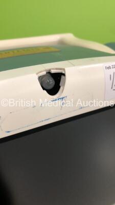 1 x Mindray PM-7000 Patient Monitor on Stand (Missing Light Cover - Missing 1 x Wheel on Stand - See Pictures), 1 x Dinamap Pro 400 Vital Signs Monitor on Stand and 1 x Dinamap ProCare Auscultatory 400 Vital Signs Monitor on Stand (All Power Up) *S/N 2019 - 6