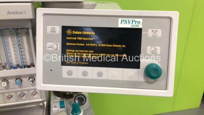 Datex-Ohmeda Aestiva/5 Anaesthesia Machine with Datex-Ohmeda Aestiva 7900 SmartVent Software Version 4.8 PSVPro, Bellows, Absorber and Hoses (Powers Up) *S/N AMRR00235* - 2