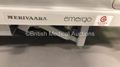 2 x Merivaara Emergo Patient Trolleys with Mattresses (Hydraulics Tested Working) - 3