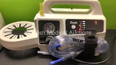 Mixed Lot Including 2 x Sscor Duet Suction Units (Both Power Up) and 1 x Asena GH Syringe Pump (Draws Power with Blank Screen) - 2