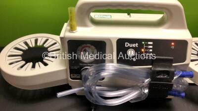 Mixed Lot Including 2 x Sscor Duet Suction Units (Both Power Up) and 1 x Asena GH Syringe Pump (Draws Power with Blank Screen) - 3