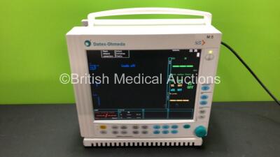 GE Datex-Ohmeda F-CM1-04 Anaesthesia Monitor (Powers Up) with 1 x GE Type E-PRESTN Module (Damage Casing and Stuck in Monitor) *SN 6000893*