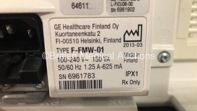 Mixed Lot Including 1 x Datex Ohmeda F-FMW-01 Monitor (Blank Screen) 1 x Sonicaid Team IP Fetal Monitor, 1 x KanMed Baby Warmer 50W, 1 x BladderScan Probe and 14 x Receptal Disposable Liners - 6