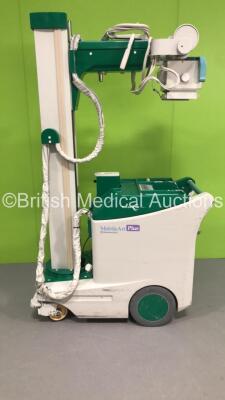 Shimadzu Mobile Art Plus Mobile X-Ray System Ref MUX-100H (Powers Up with Donor Key - Key Not Included - Damage to Front Wheel - See Pictures) *S/N 0162Z18201* **Mfd 04/2004**