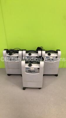 4 x Nidek Nuvo Lite 3 Oxygen Concentrators (All Power Up) * Stock Photo Taken *