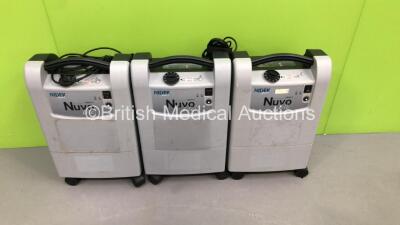 3 x Nidek Nuvo Lite 3 Oxygen Concentrators (All Power Up) * Stock Photo Taken *