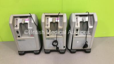 3 x AirSep NewLife Oxygen Concentrators (2 x Power Up with Loose Casings-1 x Powers Up with Alarm)