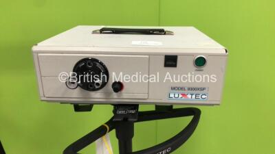 Mixed Lot Including 1 x Luxtec Model 9300XSP Light Source on Stand and 1 x Liko Golvo 7007 ES Electric Patient Hoist with Controller (1 x No Power,1 x Unable to Power Test Due to No Battery) * SN 7722808 / 110709 * - 3