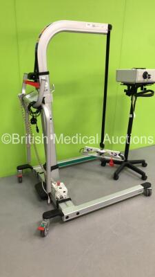 Mixed Lot Including 1 x Luxtec Model 9300XSP Light Source on Stand and 1 x Liko Golvo 7007 ES Electric Patient Hoist with Controller (1 x No Power,1 x Unable to Power Test Due to No Battery) * SN 7722808 / 110709 * - 4