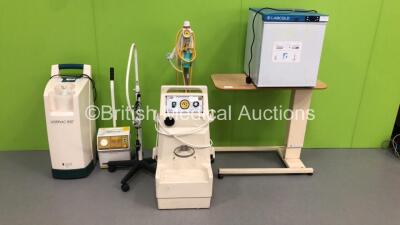 Mixed Lot Including Walker Filtration LaserVac 850 Smoke Evacuator,Labcold Fridge,OxyLitre Mobile Suction Pump,Xltek Lamp on Stand,SAM 12 Suction Pump,Over The Bed Table and Patient Examination Lamp