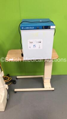 Mixed Lot Including Walker Filtration LaserVac 850 Smoke Evacuator,Labcold Fridge,OxyLitre Mobile Suction Pump,Xltek Lamp on Stand,SAM 12 Suction Pump,Over The Bed Table and Patient Examination Lamp - 4