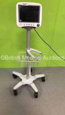 GE Dash 4000 Patient Monitor on Stand with BP1,BP2,SpO2,Temp/CO,NBP and ECG Options (Powers Up)