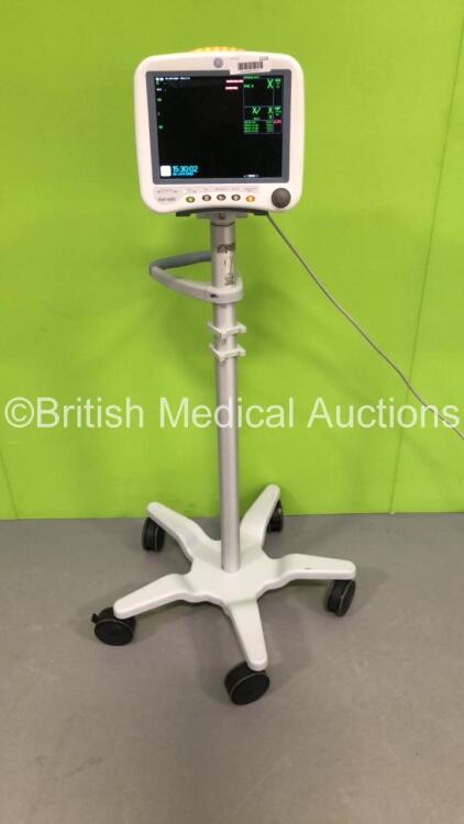 GE Dash 4000 Patient Monitor on Stand with BP1,BP2,SpO2,Temp/CO,NBP and ECG Options (Powers Up)