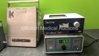 Mixed Lot Including 1 x Grant QBT1 Block Warmer (Powers Up with Missing Block-See Photo) 1 x Pneuchance Automatic Gas Cylinder, 1 x K System Portable Incubator (Untested Due to Missing Cable) 1 x Techne DB-1 Dri Block Heater (Powers Up with Missing Block) - 3