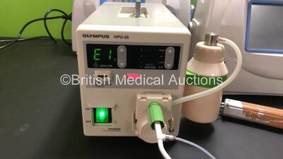 Mixed Lot Including 3 x IVAC Negative Pressure Wound Units (All Power Up, 1 with Flickering Screen) 1 x Radiplast AB Biopty Unit and 1 x Olympus HPU-20 Heat Probe Unit with Olympus CD-120U Cable (Powers Up with E1 Fault) - 3