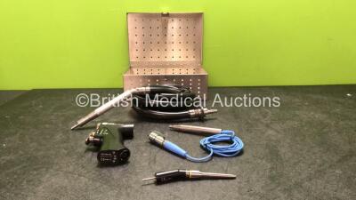 Job Lot Including 1 x Stryker Ref 5400-099-000 Core Universal Driver, 1 x Hall Surgical 5058-01 Surgairtome Two High Speed Drill with Hose in Metal Tray, 1 x Infinity OZil Ref 8065750469 Handpiece *SN 0901617123, 1203136103X, 16343, F46307124503* **5238