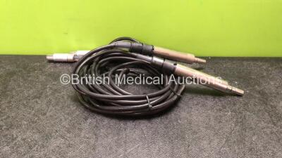 2 x Stryker 5400-015-000 Core Micro Drill Handpieces with 2 x Handpiece Cords *SN 1912609703, 1905224503* **5238-894**