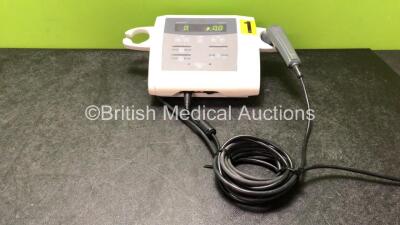 Metron Accusonic+ Ultrasound Therapy Unit with Model 901150 1.1/3.3 MHz Handpiece / Transducer (Powers Up with Cracked Casing-See Photo) *SN 03200797131*