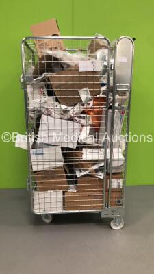 Cage of Mixed Consumables Including B-Braun Mini-Spikes, Sarstedt Blood Culture Adaptors and Fannin Integral Silicone Laryngeal Mask (Cage Not Included - Out of Date) - 2