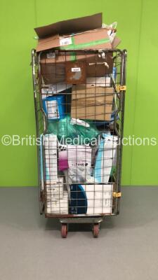 Cage of Mixed Consumables Including Medline Signature Surgical Gloves, B-Braun Spinal Packs and EV3 SpiderFX Embolic Protection Device (Cage Not Included - Out of Date)