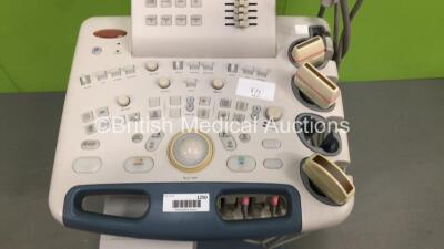 Toshiba Nemio 10 SSA-550A Ultrasound Scanner *S/N H3516946* **Mfd 01/2003** with 3 x Transducers / Probes (PVM-375AT / PLM-805AT and PLF-703AT) and Mitsubishi P91 Printer (Powers Up with Blank Screen - Front Panel Loose) - 4