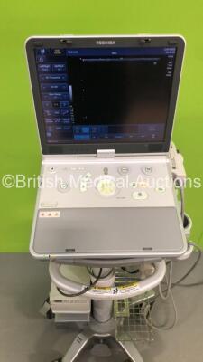 Toshiba Viamo Flat Screen Ultrasound Scanner SSA-640A *S/N E1D1022472** **Mfd 02/2010 ** Software Version 2.2.500 with 1 x Transducer / Probe (PLT-1204BT *Mfd 05/2010*) and Sony UP-D897 Digital Graphic Printer (Powers Up) - 2