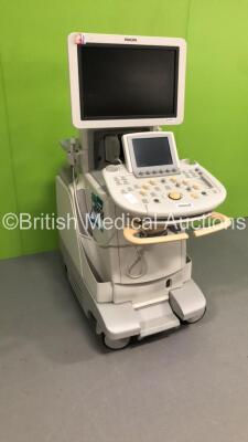 Philips iU22 Flat Screen Ultrasound Scanner on E.2 Cart *S/N 02XT9M* **Mfd 01/2008** with 2 x Transducers / Probes (L17-5 and C8-4v) and Sony UP-D897 Digital Graphic Printer (HDD REMOVED) - 4