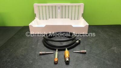 Job Lot Including 1 x Medtronic Legend EHS EM100-A Handpiece with 1 x Midas Rex Legend Perforated Driver, 1 x Midas Rex AS08 Handpiece, 1 x Midas Rex AS09 Handpiece with 1 x Hose in Tray