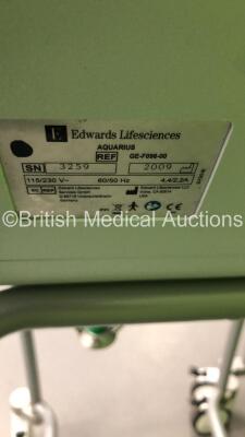 3 x Edwards Lifescience Aquarius Dialysis Machines Software Version 6 (All Power Up) * SN 3260 / 3259 / 3262 * - 9