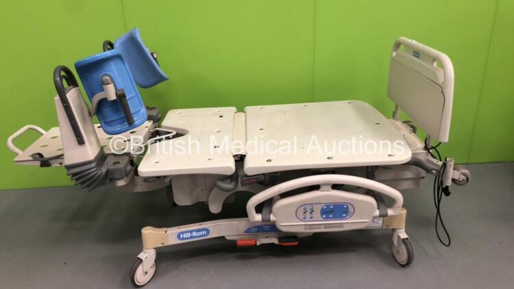 Hill-Rom Affinity 4 Electric Birthing Bed with Stirrups * Incomplete - Missing Mattress * (Powers Up-Slight Damage-See Photos)