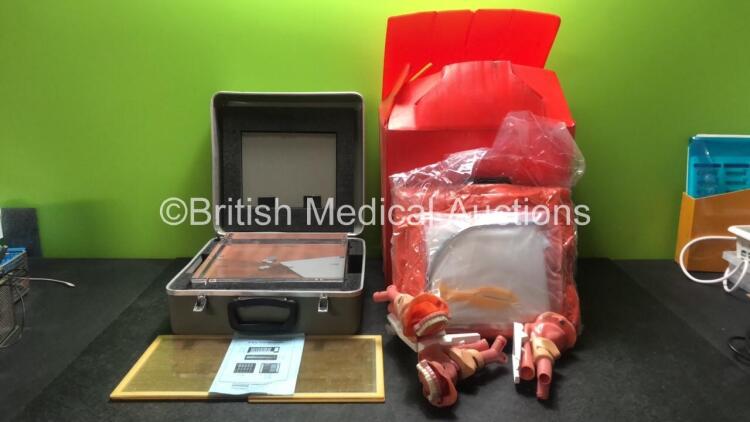 Mixed Lot Including 1 x X Ray Test Phantom, 3 x Mouth / Throat Test Rigs and 4 x Disposable Safety Suits