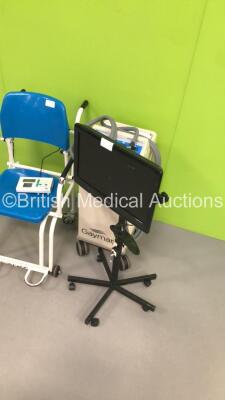 Mixed Lot Including 1 x Gaymar Medi-Therm III Unit,1 x Marsden Seated Weighing Scales and 1 x Hitachi Monitor on Stand * SN MTA7912 * - 6