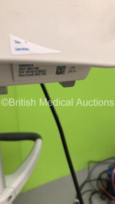 2 x Philips IntelliVue MP30 Patient Monitors Ref 862135 on Stands with 2 x Philips M3001A Patient Modules with Press/Temp,NBP,SpO2 and ECG/Resp Options * Mfd 2012 / 2006 *,2 x BP Hoses,2 x SpO2 Finger Sensors and 2 x 3-Lead ECG Leads (Both Power Up) * SN - 10