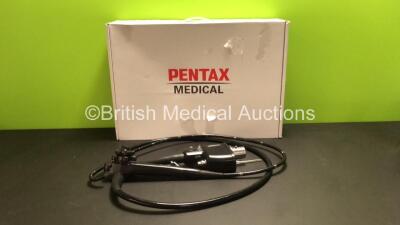 Pentax EG-2990K Video Gastroscope in Case - Engineer's Report : Optical System - Faulty, Angulation - Bending Section Seized and Broken, Insertion Tube - Kinked, Light Transmission - No Fault Found, Channels - No Fault Found, Leak Check - Excessive Leak P