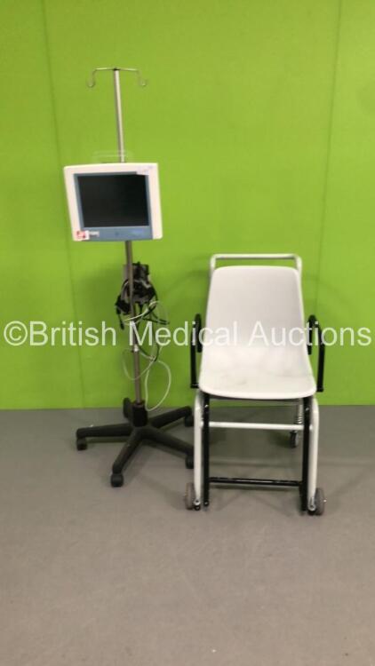 1 x LiDCO Rapid Hemodynamic Monitor on Stand (HDD REMOVED) and 1 x Seca Weighing Wheelchair Scales *S/N 8101-08-0172*