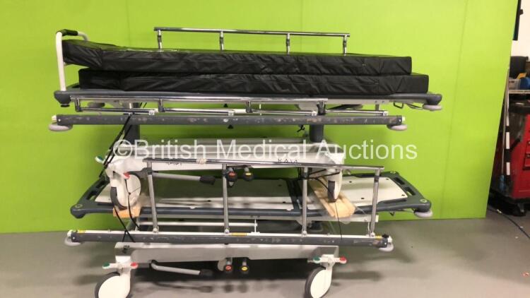 2 x Seers Medical Patient Transport Trolleys with Mattresses